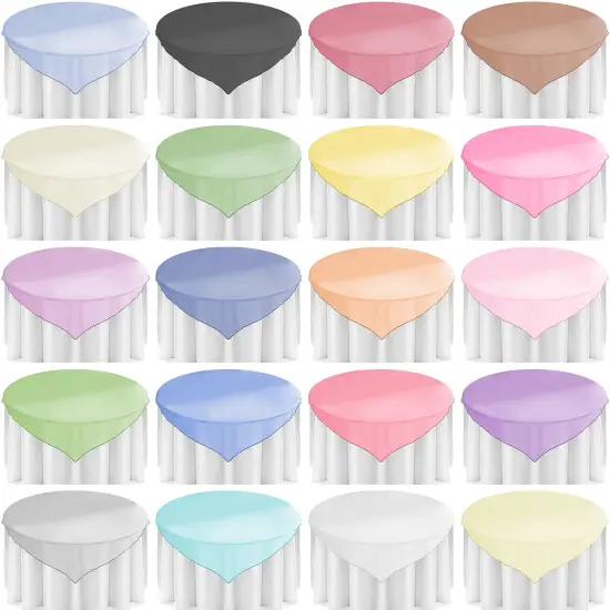 Lann's Linens - Organza Overlay Table Topper - 72" Square Tablecloth Cover for Wedding, Reception or Party {4}
