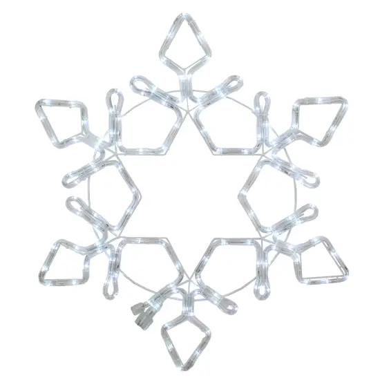 Northlight LED Rope Light Snowflake Commercial Christmas Decoration 5 ft White {3}