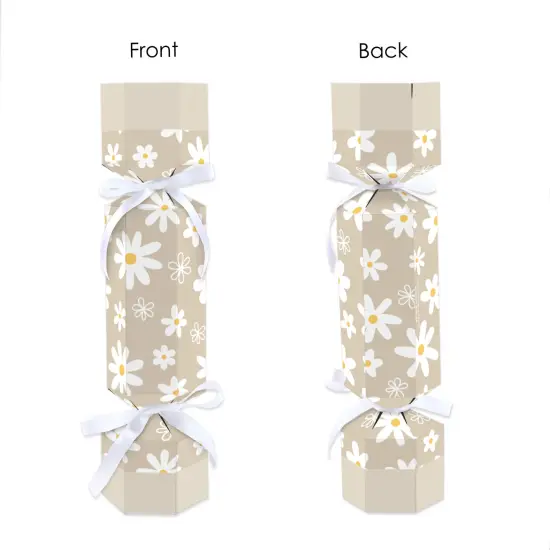 Big Dot of Happiness Tan Daisy Flowers - No Snap Floral Party Table Favors - DIY Cracker Boxes - Set of 12 {7}