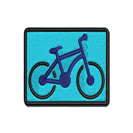 Mountain Bike Bicycle Cyclist Cycling Multi-Color Embroidered Iron-On or Hook & Loop Patch Applique {1}