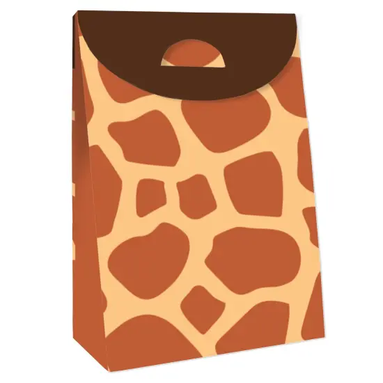 Big Dot of Happiness Giraffe Print - Safari Gift Favor Bags - Party Goodie Boxes - Set of 12 {4}
