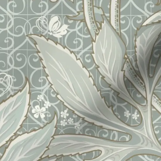 Various Fabrics by the Yard or Fat Quarter Pale Green Antique Victorian Sage Hellebore Arts And Crafts Floral Neutral Art Nouveau Large Scale Damask Botanical Custom Printed Fabric by Spoonflower {7}