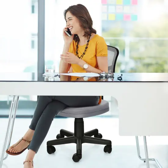 Costway Armless Office Chair Adjustable Swivel Computer Mesh Desk Chair Green\Blue\Gray {9}