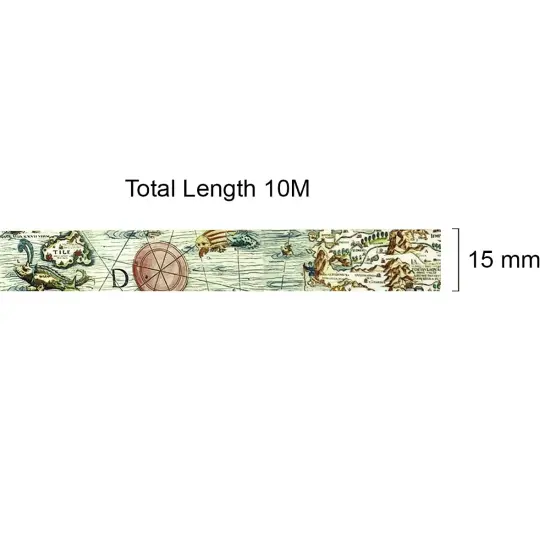 Wrapables Washi Masking Tape Voyager Map {4}