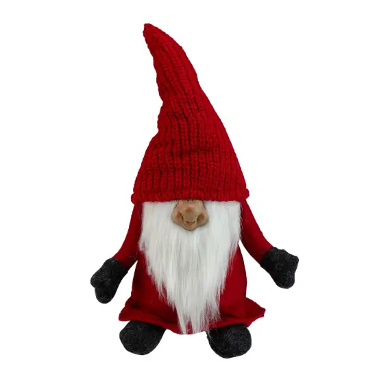 Northlight Portly Smiling Gnome Christmas Figure - 13.5" - Red {1}