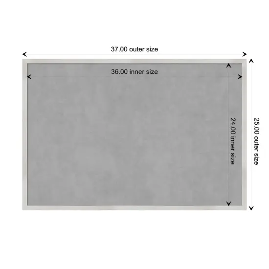 Svelte Wood Framed Magnetic Board Svelte Silver {3}