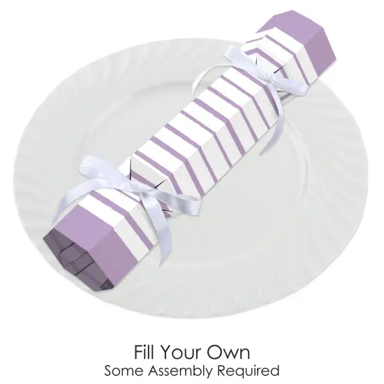 Big Dot of Happiness Purple Stripes - No Snap Simple Party Table Favors - DIY Cracker Boxes - Set of 12 {3}