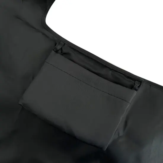 Wrapables Large & Small Foldable Tote Nylon Reusable Grocery Bags, Set of 2 Set of 2, Black {4}