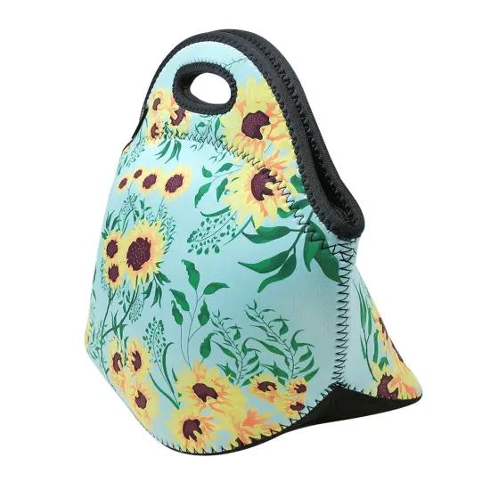 Wrapables Insulated Neoprene Lunch Bag Sunflowers Bloom {2}