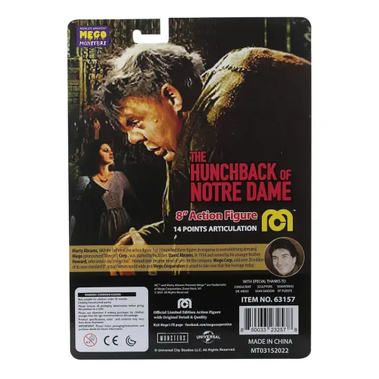 Mego Universal Monsters Hunchback of Notre Dame 8 Inch Action Figure {4}