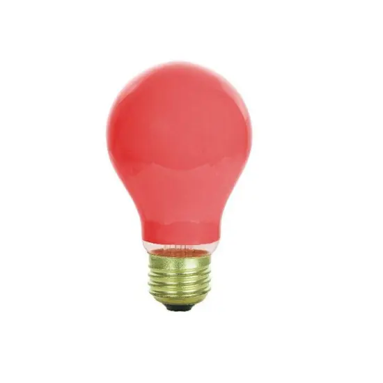 2Pk - Sunlite 25w A19 120v E26 Medium Base Ceramic Red Colored Light Bulb {2}