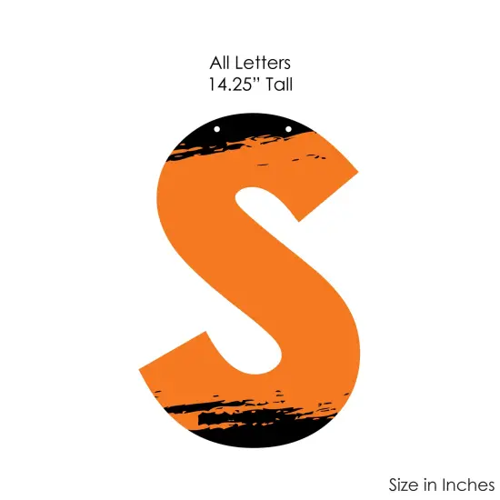 Big Dot of Happiness Orange Senior Night - High School Sports and Graduation Party Decorations - Seniors - Outdoor Letter Banner {7}
