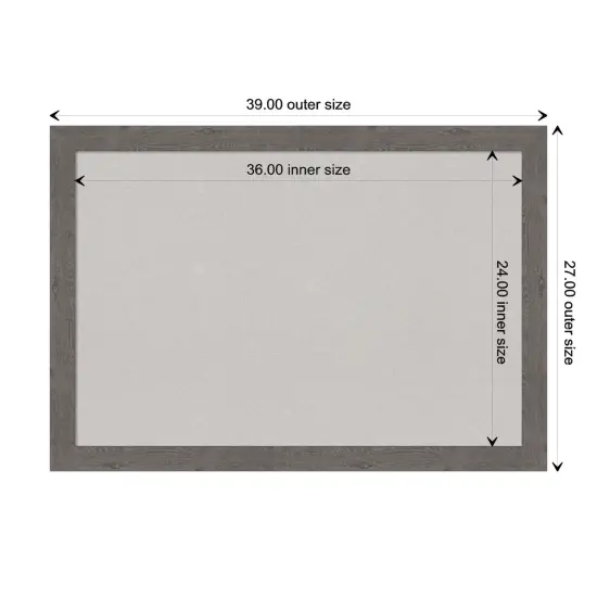 Rustic Plank Narrow Framed Corkboard, Grey Cork Rustic Plank Grey {3}