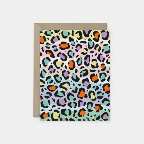 Leopard Print Card Set, Modern Blank {1}