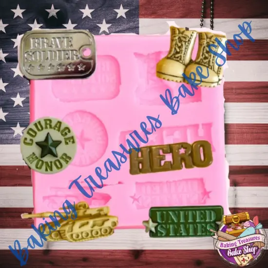 Hero Military ThemeSilicone Mold {2}