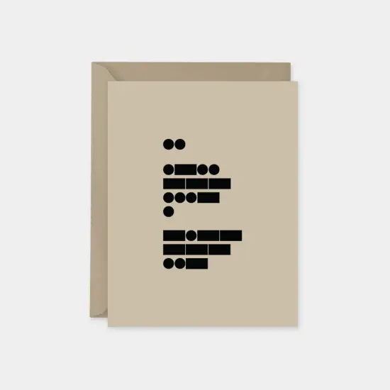 Morse code "I Love You" Card No. 4, {2}