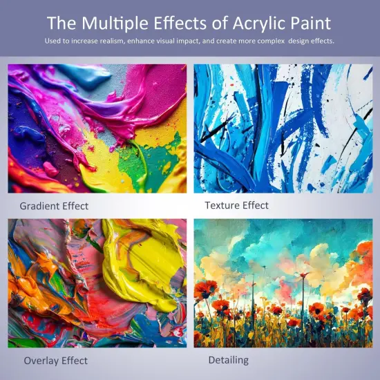 Acrylic Paint Set for Kids Crafts, 24 Colors Acrylic Art Supplies Paint with 6 Brushes &1 Palette Acrylic Crafts Paint Kit, Non-Toxic Wood Paint Kits for Kids, Beginners {5}