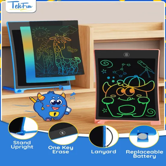 2 Pack 10in LCD Writing Tablet Coloring Doodle Drawing Board Pad for Kids with Stylus, Car Trip Educational Toys Easter Toys Birthday Gift for Toddlers 3 4 5 6 7 Kids Girls Boys {5}