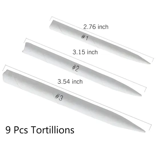 21 Pieces Blending Stumps and Tortillions Set with Sketch Sandpaper Pencil Sharpener Pointer and Pencil Extension Tool Drawing Art Kneaded Eraser for Student Sketch Drawing Set by VENCINK {5}