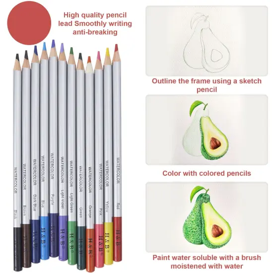 72 Pieces Drawing and Sketching Colored Pencils Set , Art Supplies Professional Art Pencils Kit, Drawing Gifts for Teens Beginners Artists and Adults {6}
