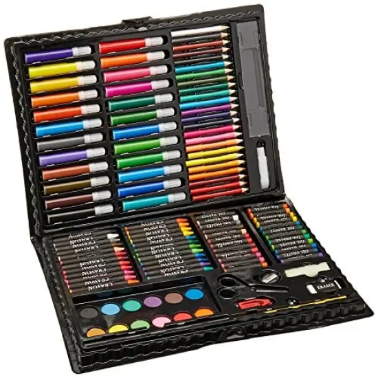 120 Pieces Deluxe Art Set &ndash; Art Supplies for Drawing, Painting and More in a Plastic Case - Makes a Great Gift for Children and Adults {2}