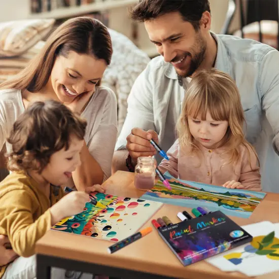 12 Colors Permanent Paint Markers Medium Tip Never Fade Quick Drying and Waterproof Marker Set for Metal, Wood, Fabric, Tire, Stone, Canvas, Mugs, Glass, DIY Craft {4}