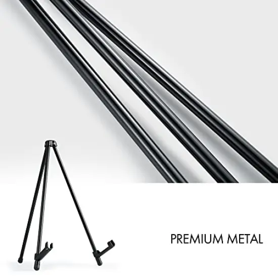 14'' Tabletop Instant Display Easel, Black Steel Table Top Easels for Display, Tripod for Canvas, Paintings, Signs, Posters {6}