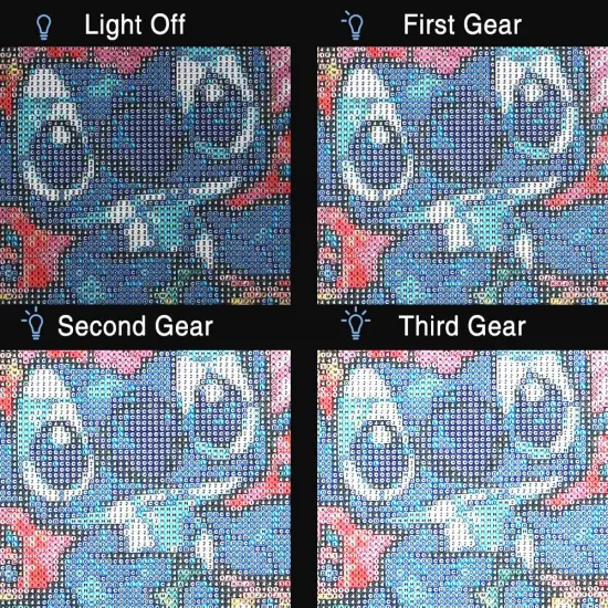 A4 LED Light Pad - Diamond Art Light Box Tracing Light Board with 3 Brightness, Ideal for Sketching, Animation, Drawing Light Box with 4 Fasten Clips {5}