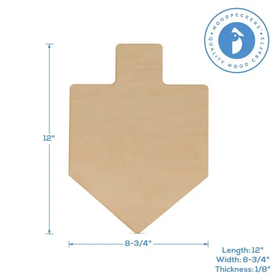 Wooden Dreidel Cutout 12", for Hanukkah D&eacute;cor and Crafts | Woodpeckers {3}
