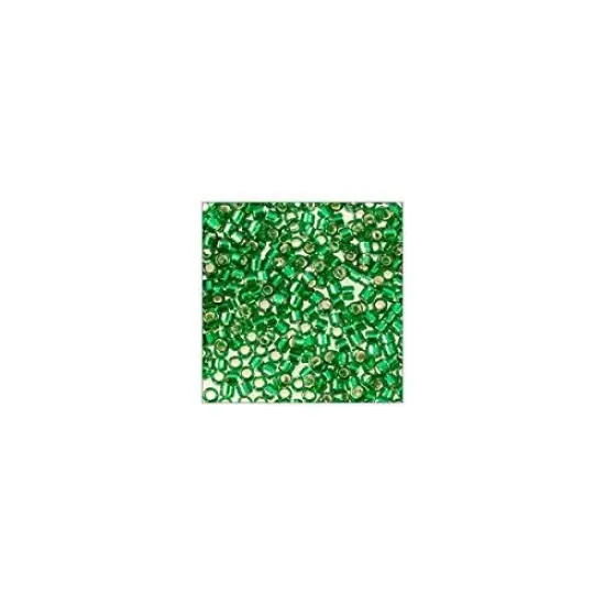 Miyuki Delica Seed Bead 11/0 Silver Lined Dark Green {3}