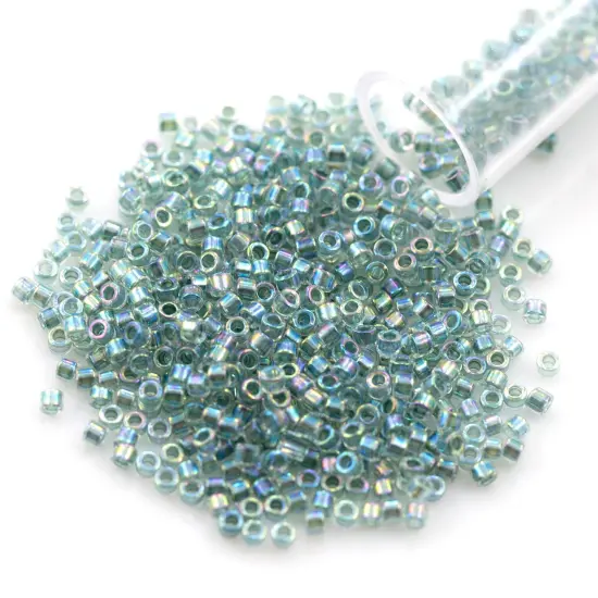 Miyuki Delica Seed Bead 11/0 Transparent Light Seagreen AB {1}