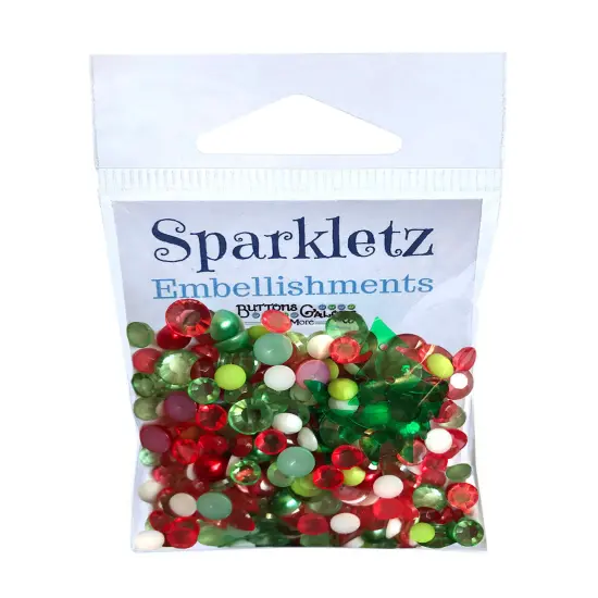 Buttons Galore Sparkletz DIY Craft Embellishments 30 Grams - 3 Packs of Christmas Carnival {2}