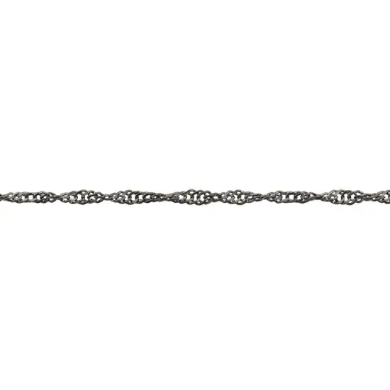 JewelrySupply Spiral Link Chain 1mm Gun Metal Plated (Foot) {1}