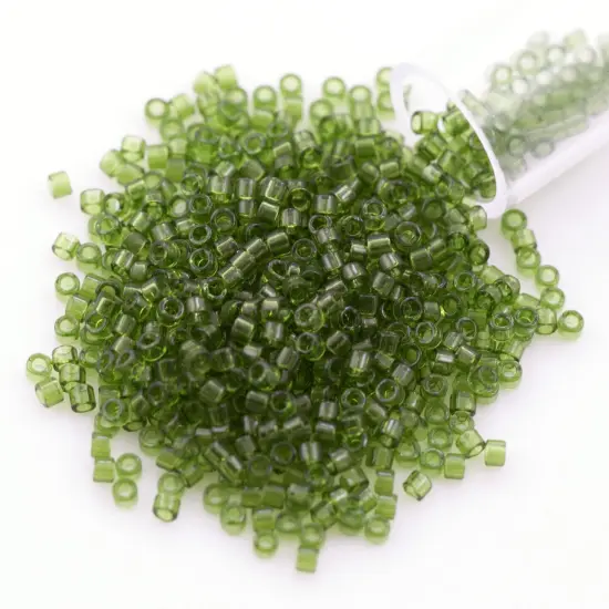 Miyuki Delica Seed Bead 11/0 Transparent Olive Green {1}