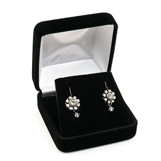 JewelrySupply Black Velvet Pendant or Earring Box {1}