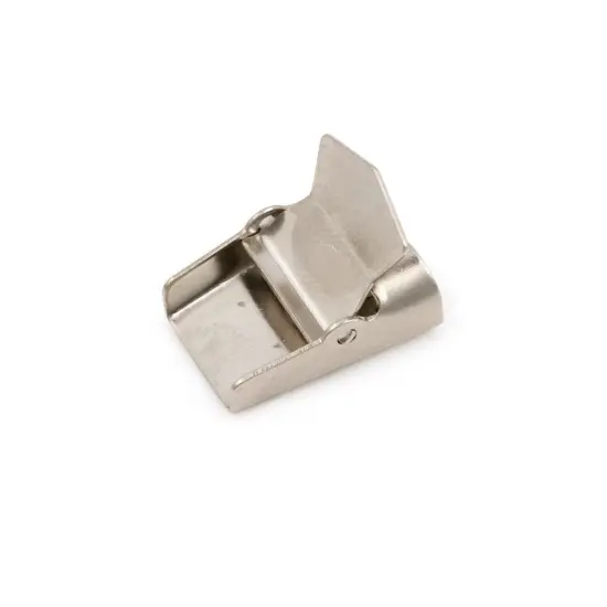 JewelrySupply Bolo Slide Lock Back 20x16mm Silver Color (1-Pc) {3}