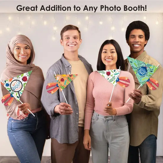 Big Dot of Happiness Buggin' Out - Triangle Bugs Birthday Party Photo Props - Pennant Flag Centerpieces - Set of 20 {6}