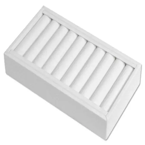 Bangle Bracelet Jewelry Display Tray 9 Bangles White {1}
