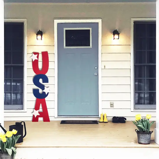 47 in. Unfinished USA Sign {2}