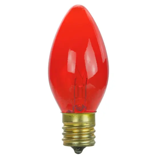 25Pk - SUNLITE 7w C9 Colored Night Light Intermediate Base Red Incandescent Bulb {1}
