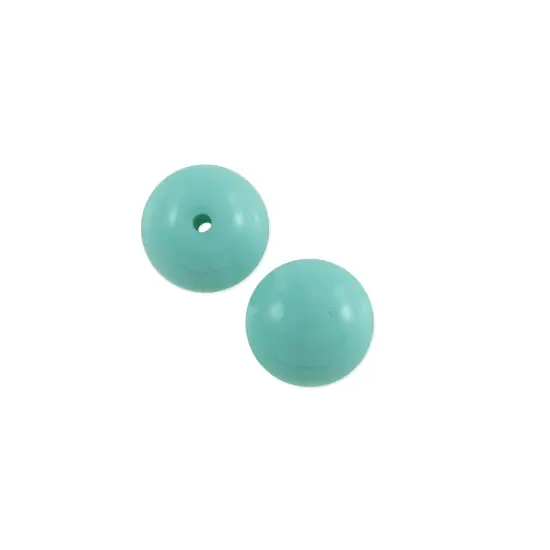 Czech Pressed Glass Round Beads 6mm Turquoise (Package of 10) {1}