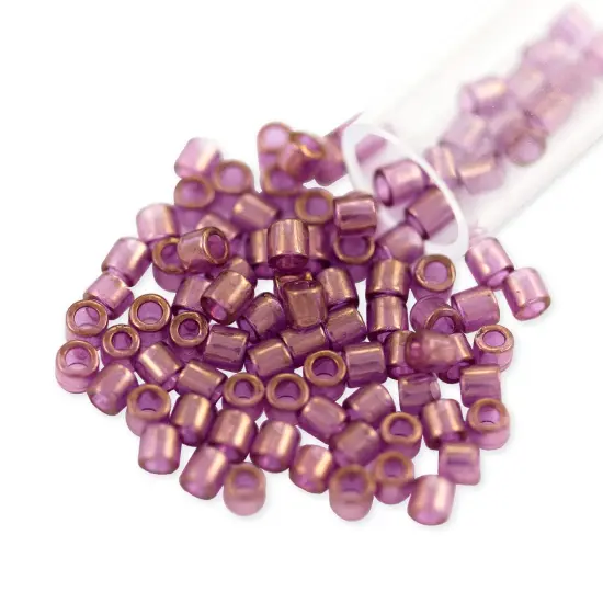 Miyuki Delica Seed Bead 8/0 Transparent Gold Luster Amethyst {1}