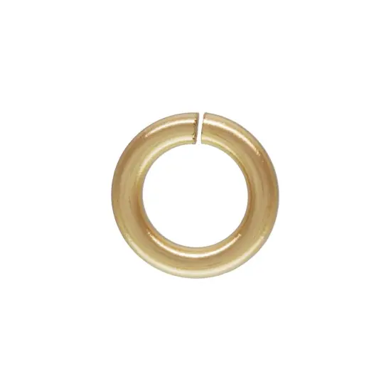 Open Jump Ring 4mm 14 Karat Solid Yellow Gold {1}