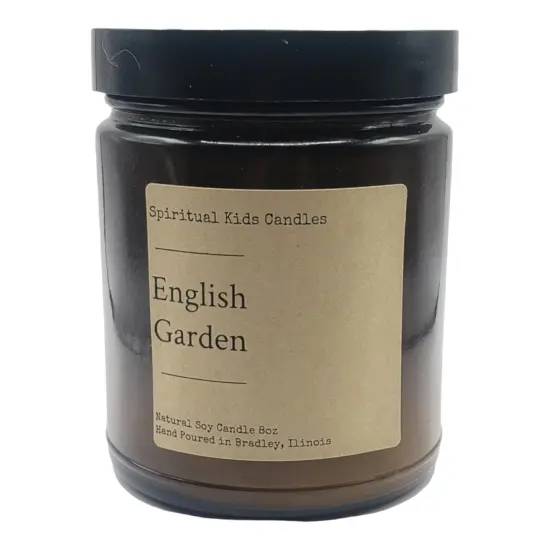 English Garden Soy Candle 8oz 35-40 Hours Poured with All Natural Soy wax and Fragrant/Essential Oils! | Floral Candle {1}