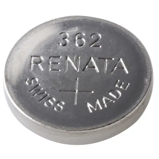 RENATA 362 Non-rechargeable Battery, Watch, Single Cell, Silver Oxide, 24 mAh, 1.55 V, SR58, Flat Top (1 piece) {1}