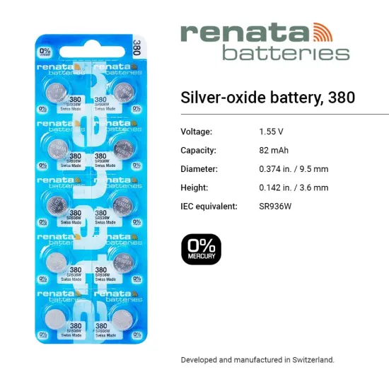 380 / SR936W Renata Silver Oxide Button Battery {2}