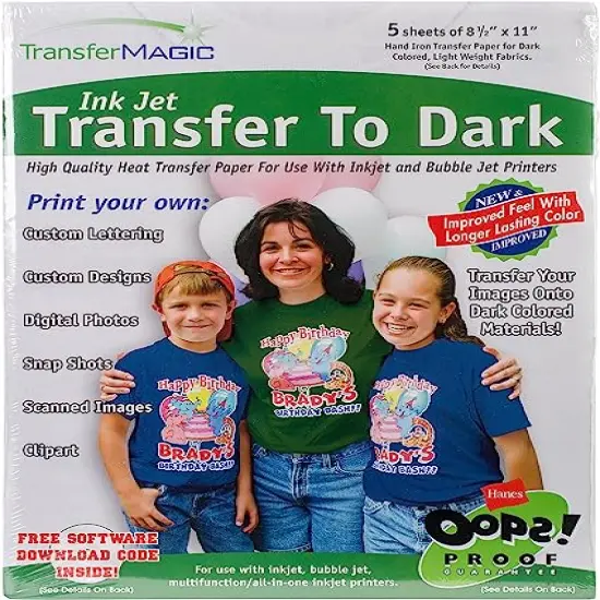 Transfer Magic Dark Fabric Ink Jet Transfer Sheets {1}