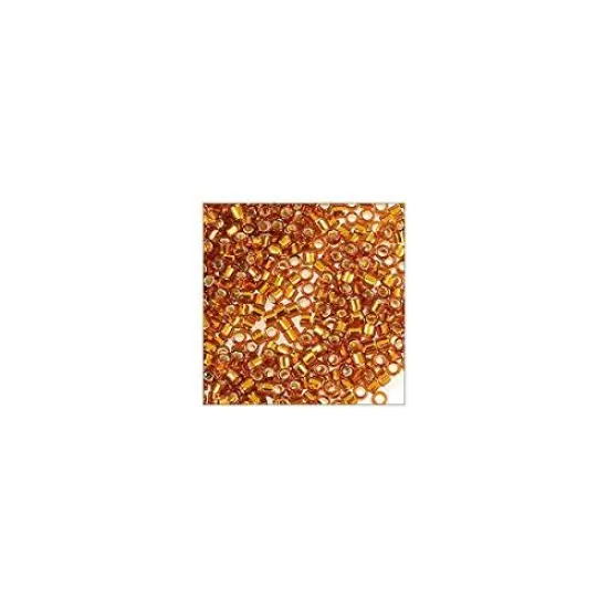 Miyuki Delica Seed Bead 11/0 Silver Lined Amber {4}