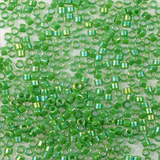 Miyuki Delica Seed Bead 11/0 Opaque Green AB {2}