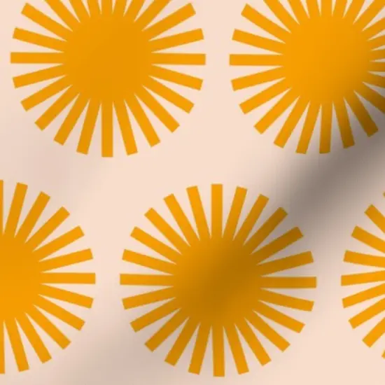 Various Fabrics by the Yard or Fat Quarter Summer Sun Orange Blush Sunny Graphic Medium Scale Custom Printed Fabric by Spoonflower {7}